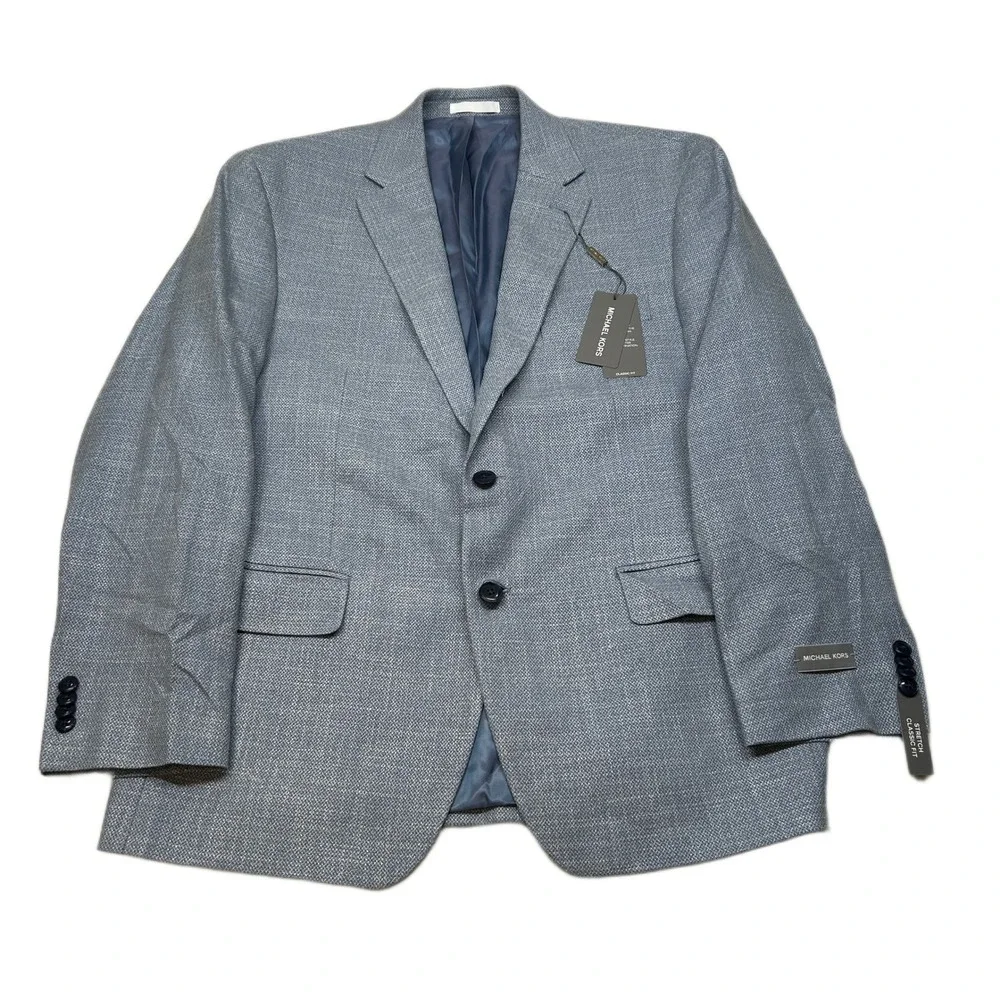 Michael Kors Sport Coat Mens‎ 42S 42 Transition Lt Blue Stretch Classic Fit $295